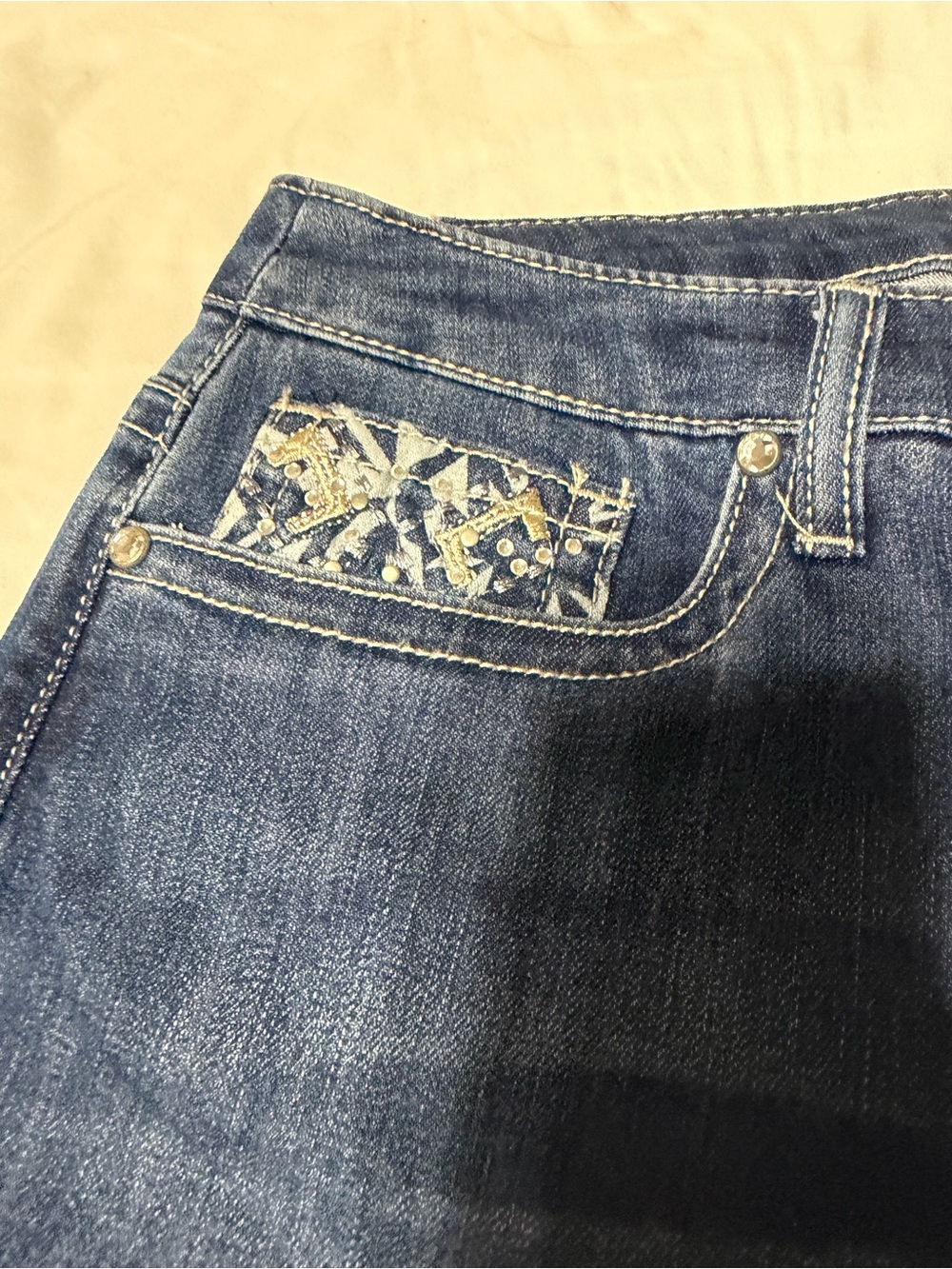 Christopher & Banks Women’s Denim Slim Straight Jeans - Medium Blue - Picture 7 of 9